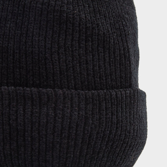 Womens Chenille Thermal Hat Black