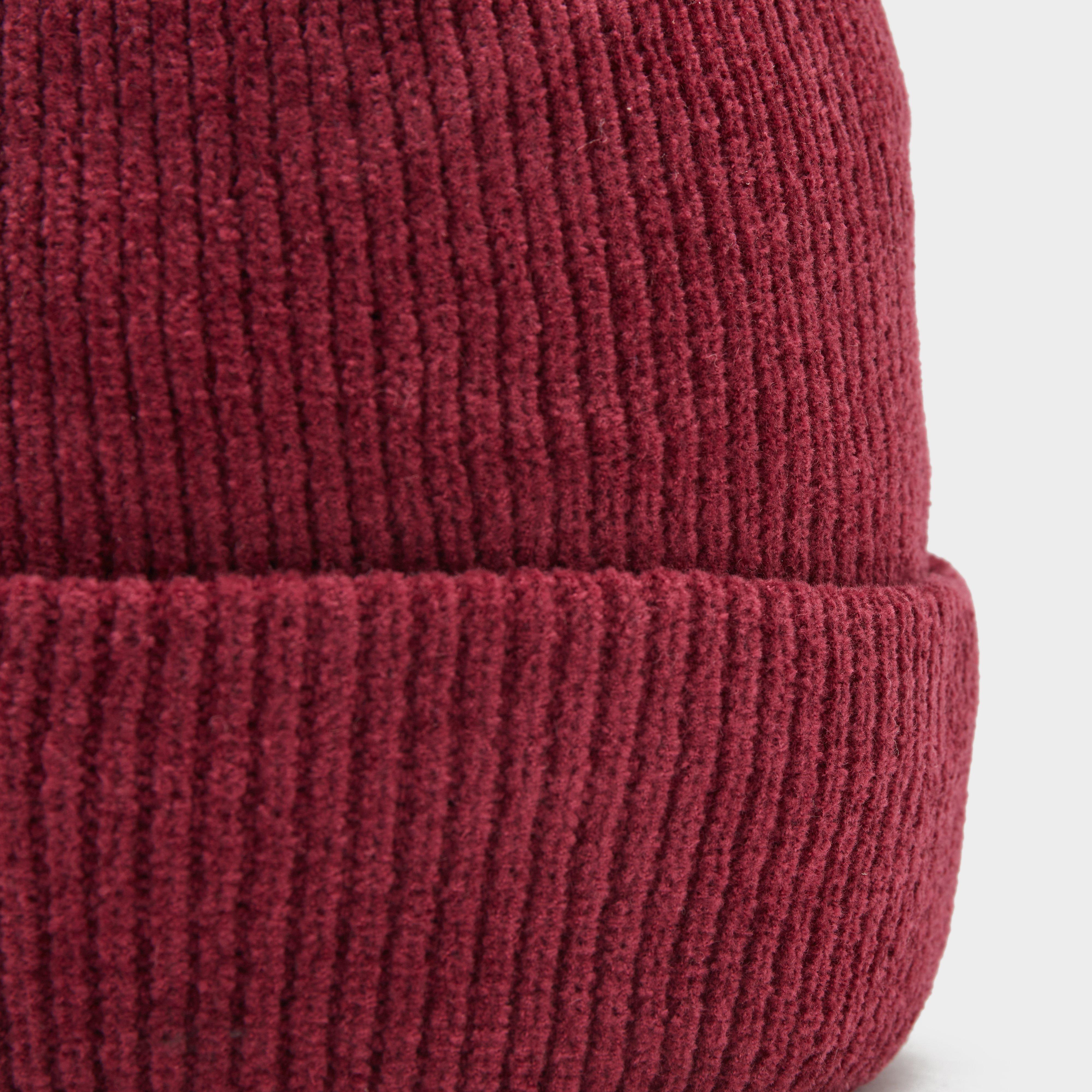 Womens Chenille Thermal Hat Burgundy