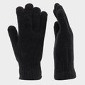 Womens Chenille Gloves Black