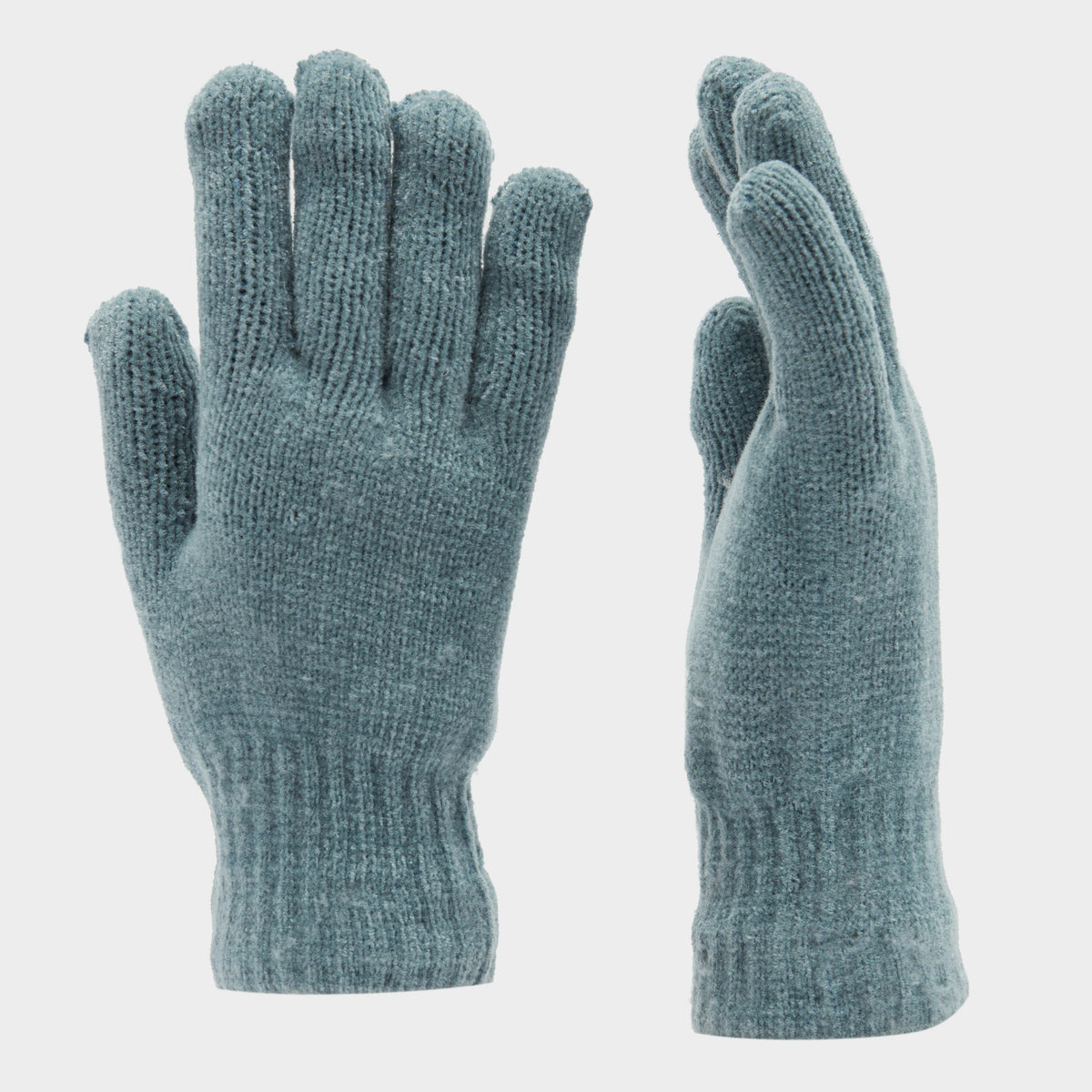 Womens Chenille Gloves Grey