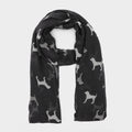 Womens Blaze Viscose Scarf Black Dogs