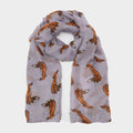 Womens Blaze Viscose Scarf Purple Fox