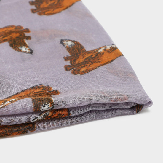 Womens Blaze Viscose Scarf Purple Fox