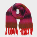 Womens Woven Scarf Pink Stripes