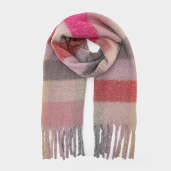Womens Woven Scarf Multi Stripes