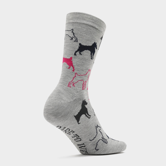 Womens Crew Socks 5 Pack Dogs