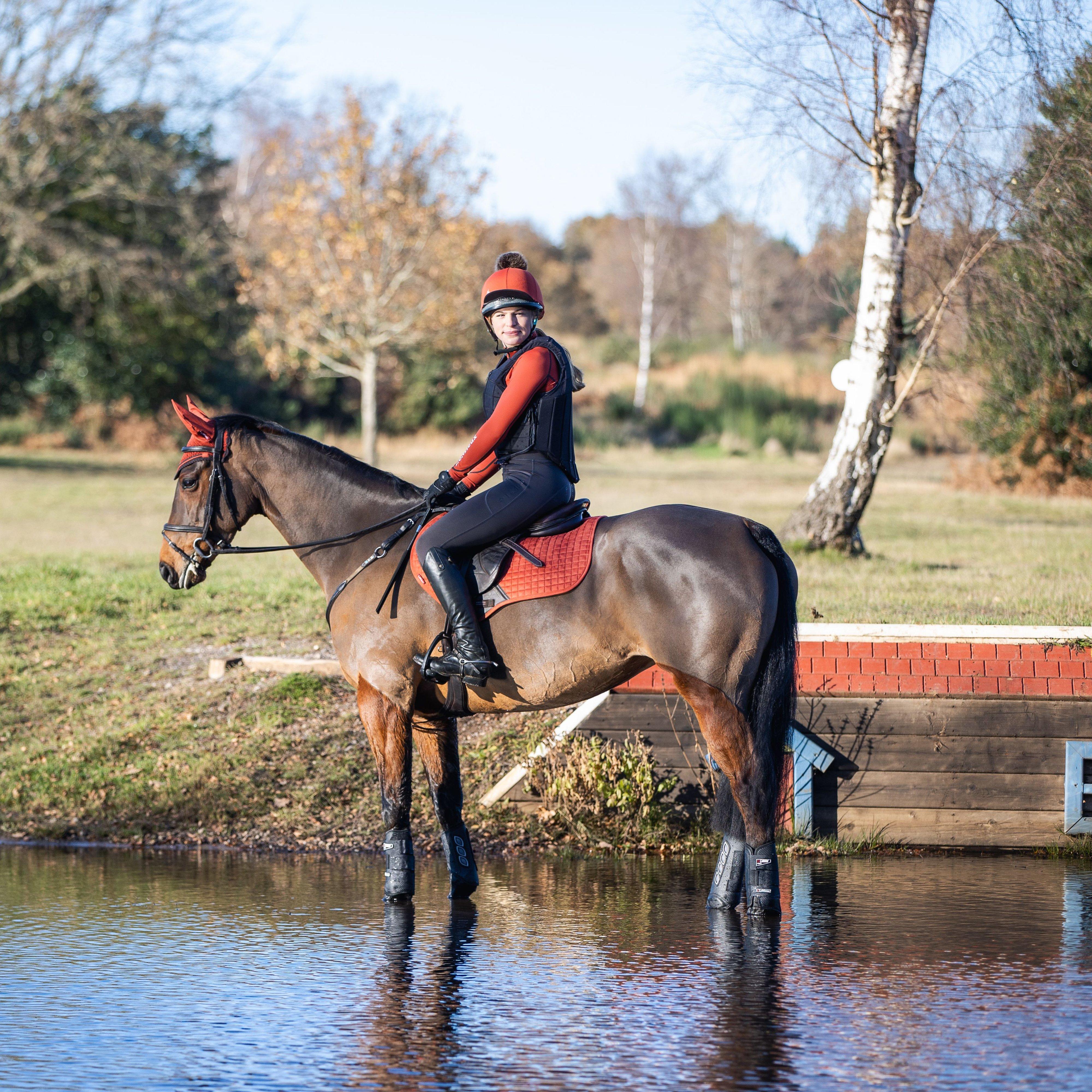 Suede Close Contact Square Saddle Pad Sienna