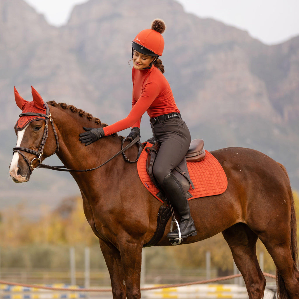 Suede Close Contact Square Saddle Pad Sienna