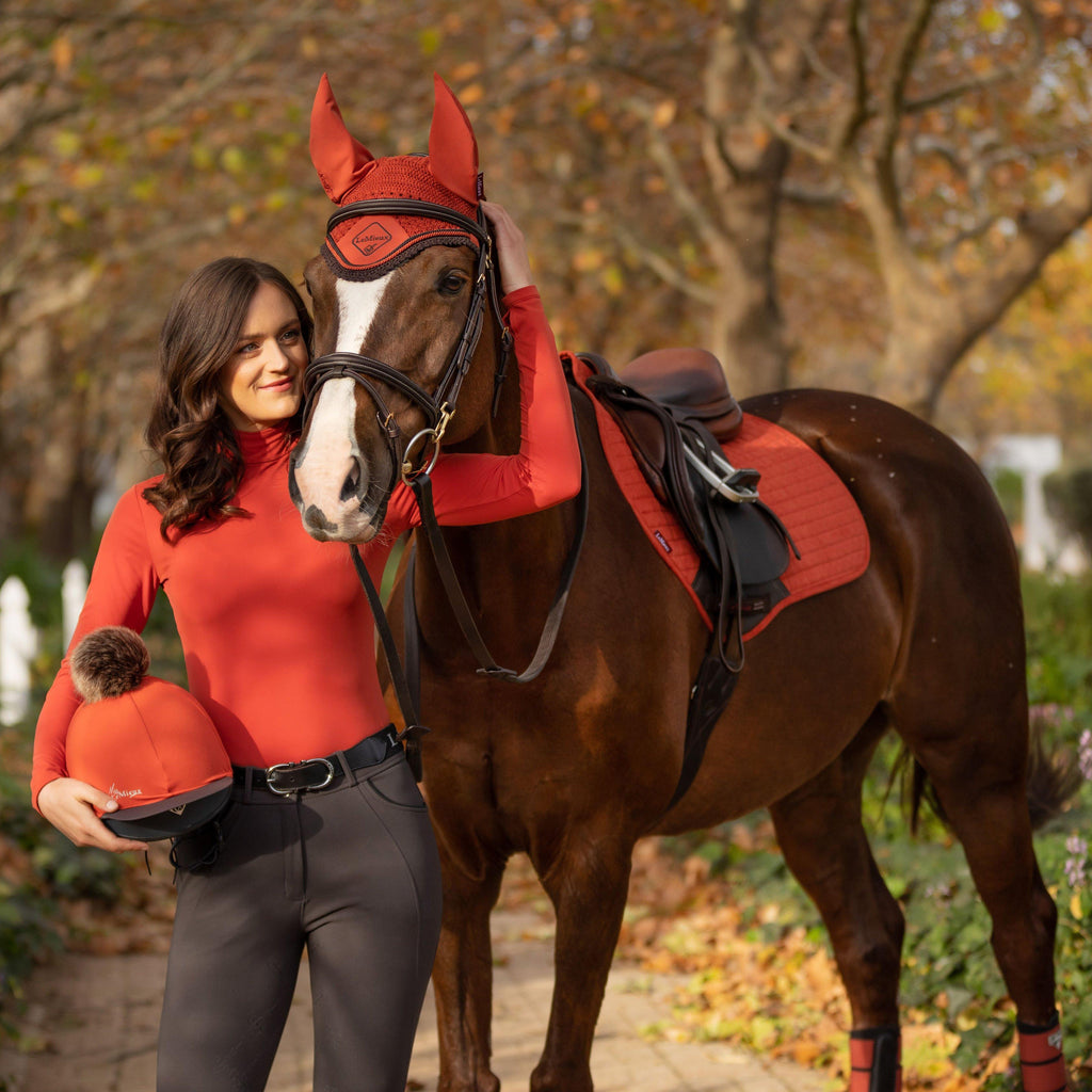 Suede Close Contact Square Saddle Pad Sienna