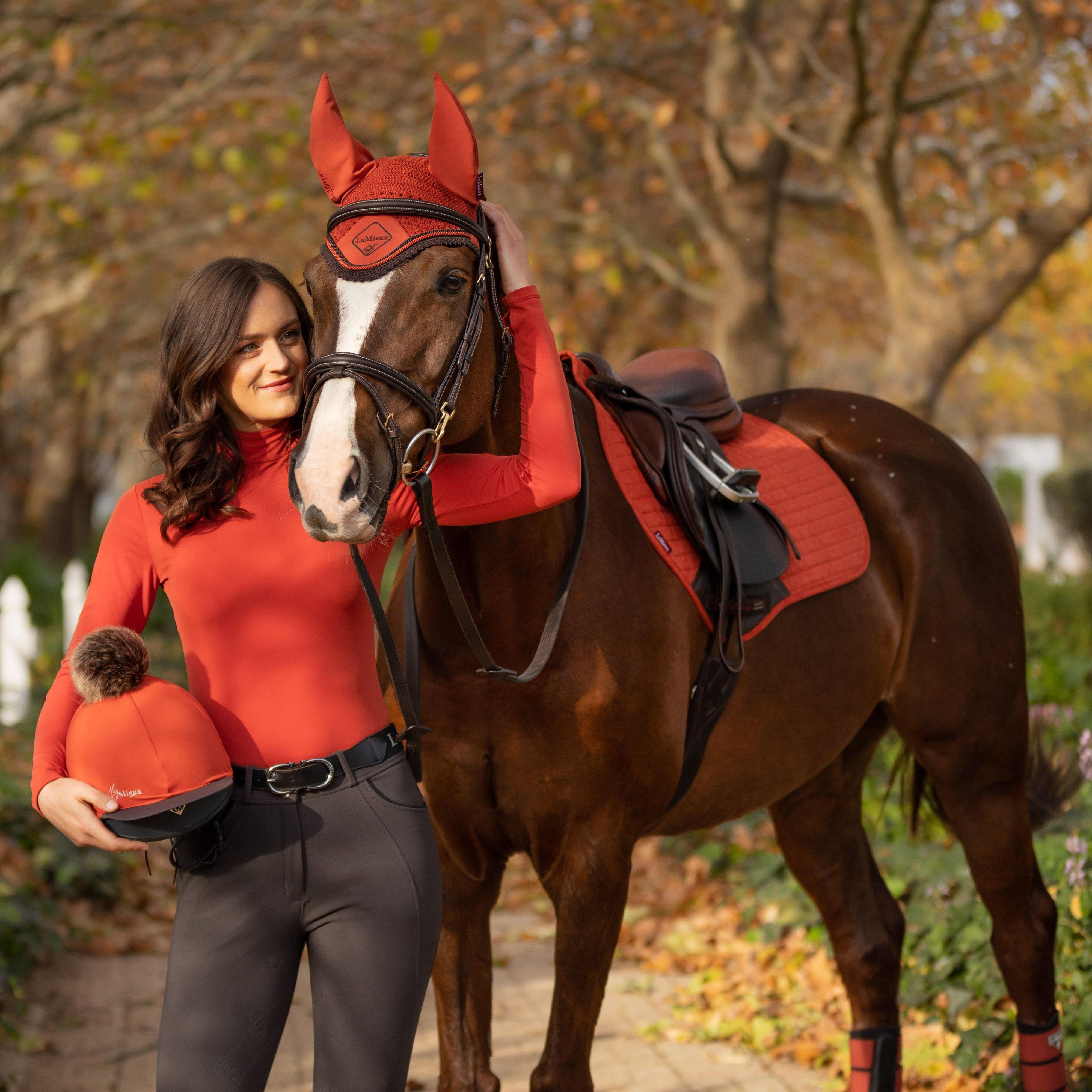 Suede Close Contact Square Saddle Pad Sienna