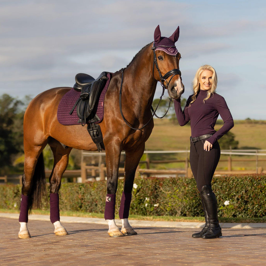 Suede Dressage Saddle Pad Fig