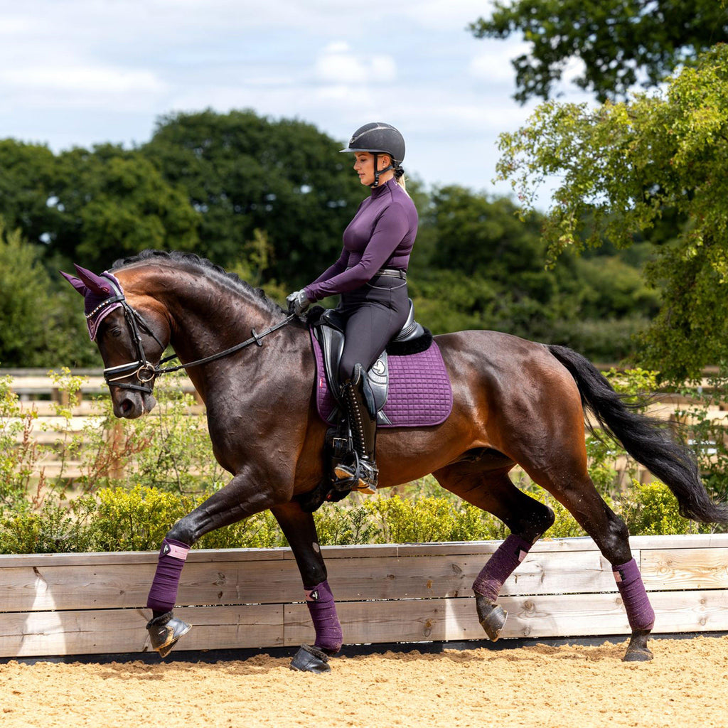Suede Dressage Saddle Pad Fig