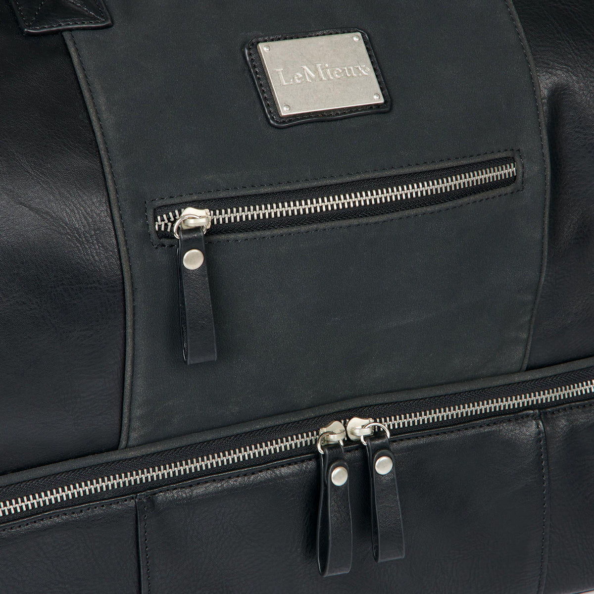 PU Leather Duffle Bag Black