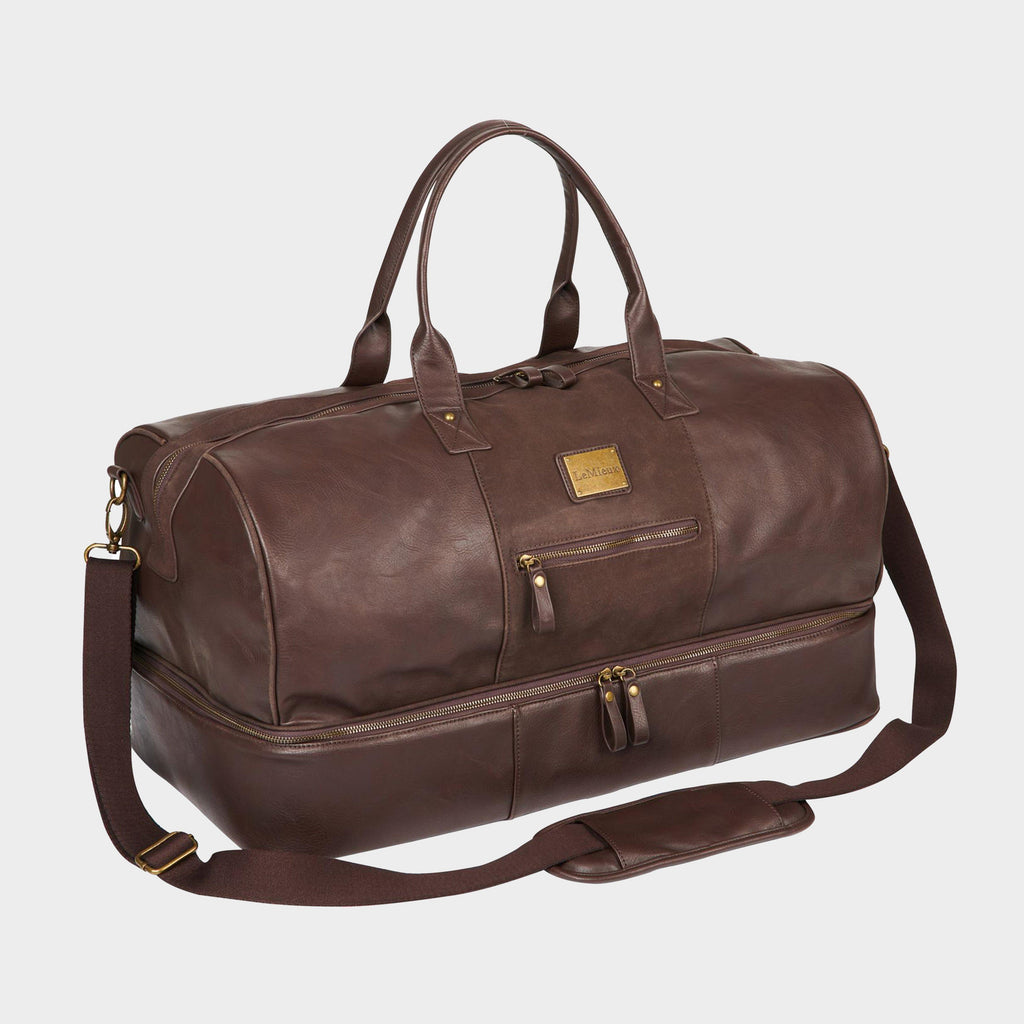 PU Leather Duffle Bag Brown