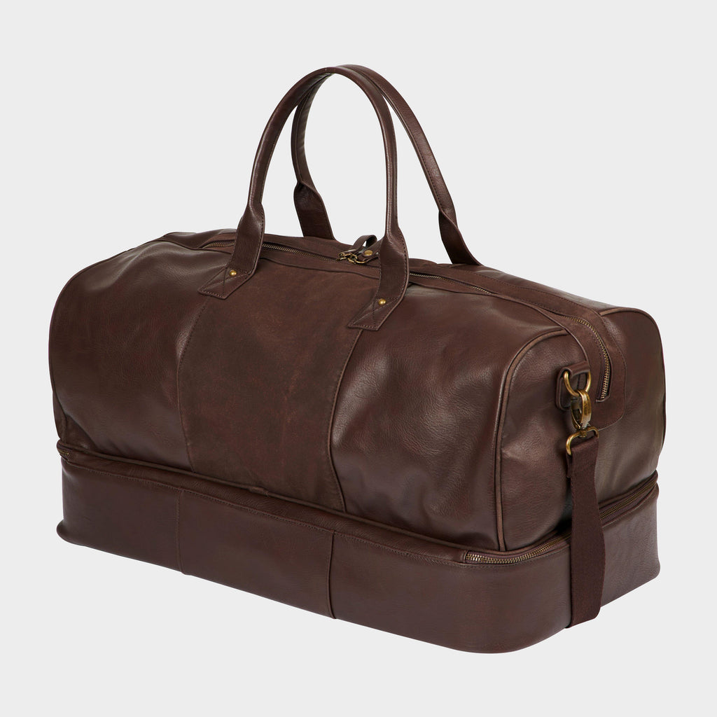 PU Leather Duffle Bag Brown
