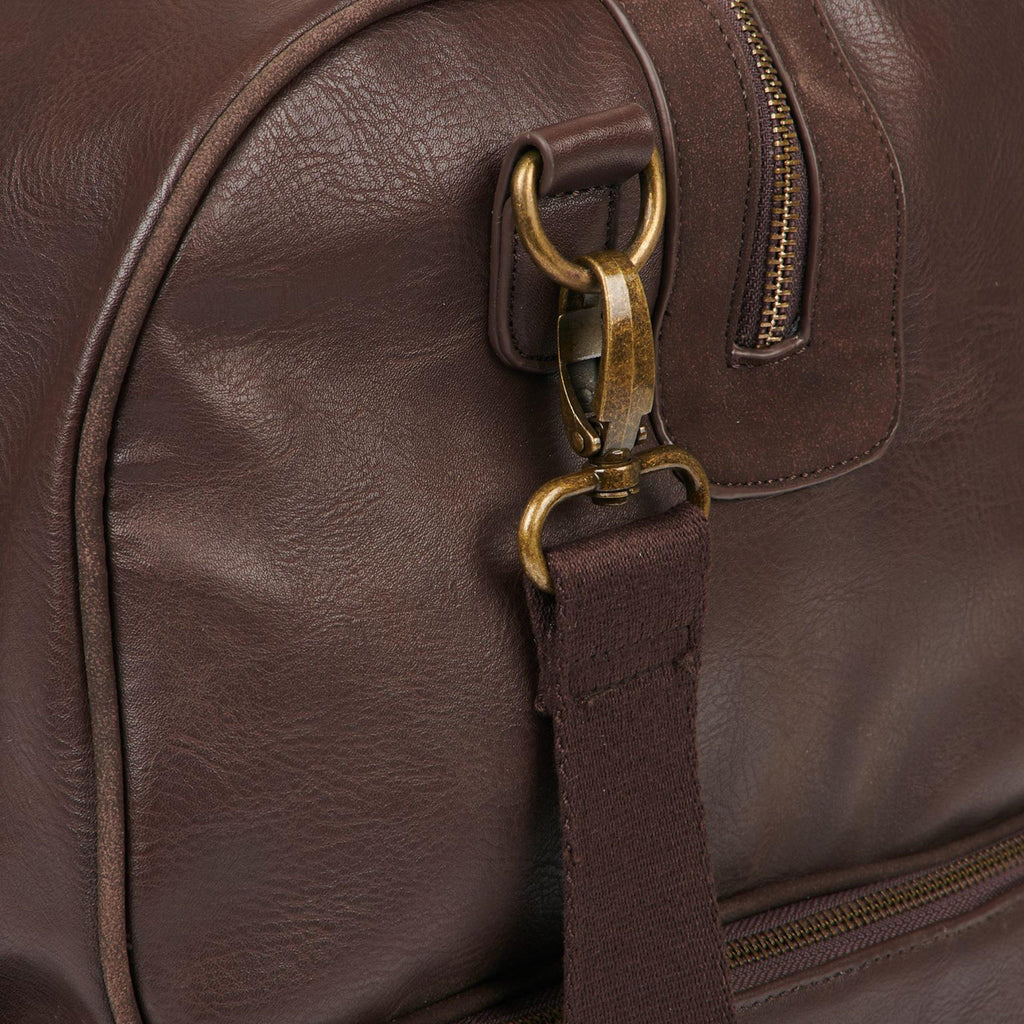 PU Leather Duffle Bag Brown