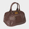 PU Leather Hat Bag Brown