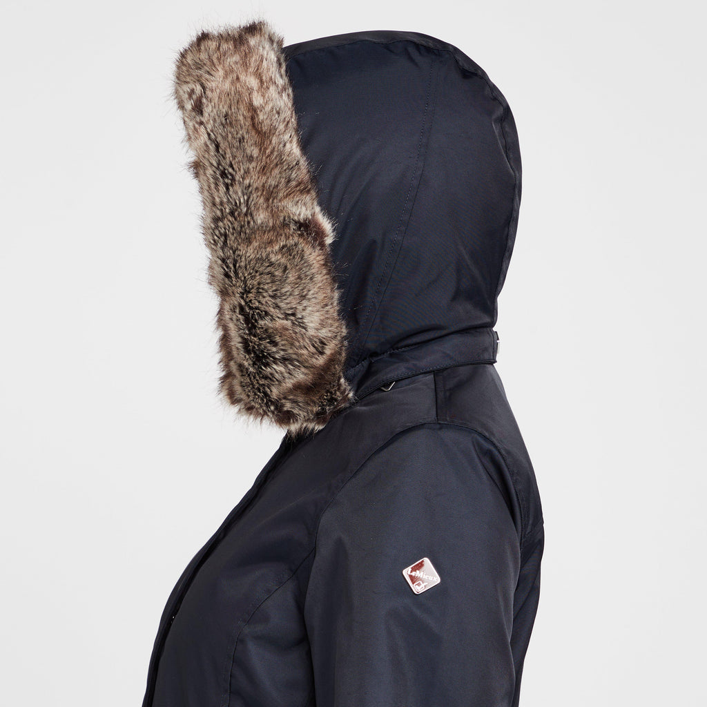 Womens Waterproof Short Riding Coat Navy