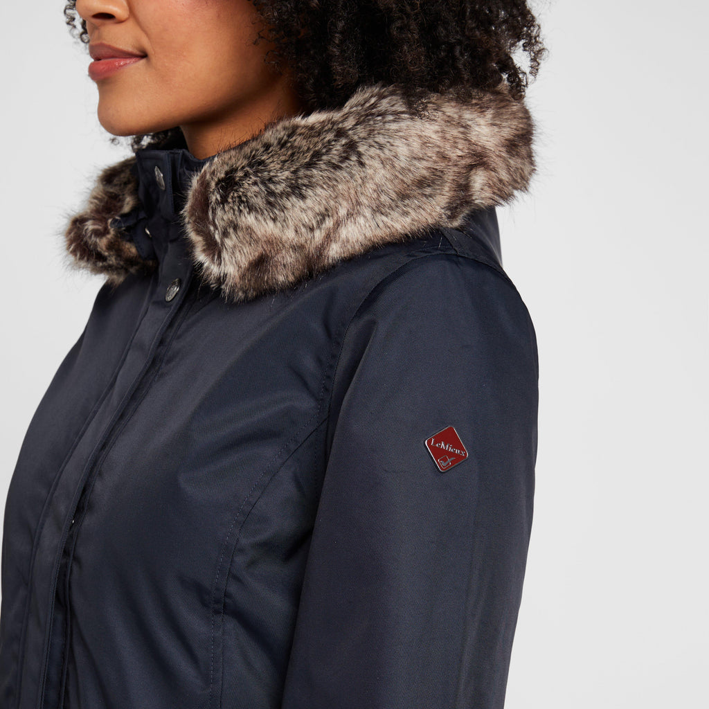 Womens Waterproof Short Riding Coat Navy