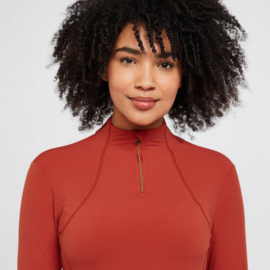 Womens Liberte 1/4 Zip Base Layer Sienna