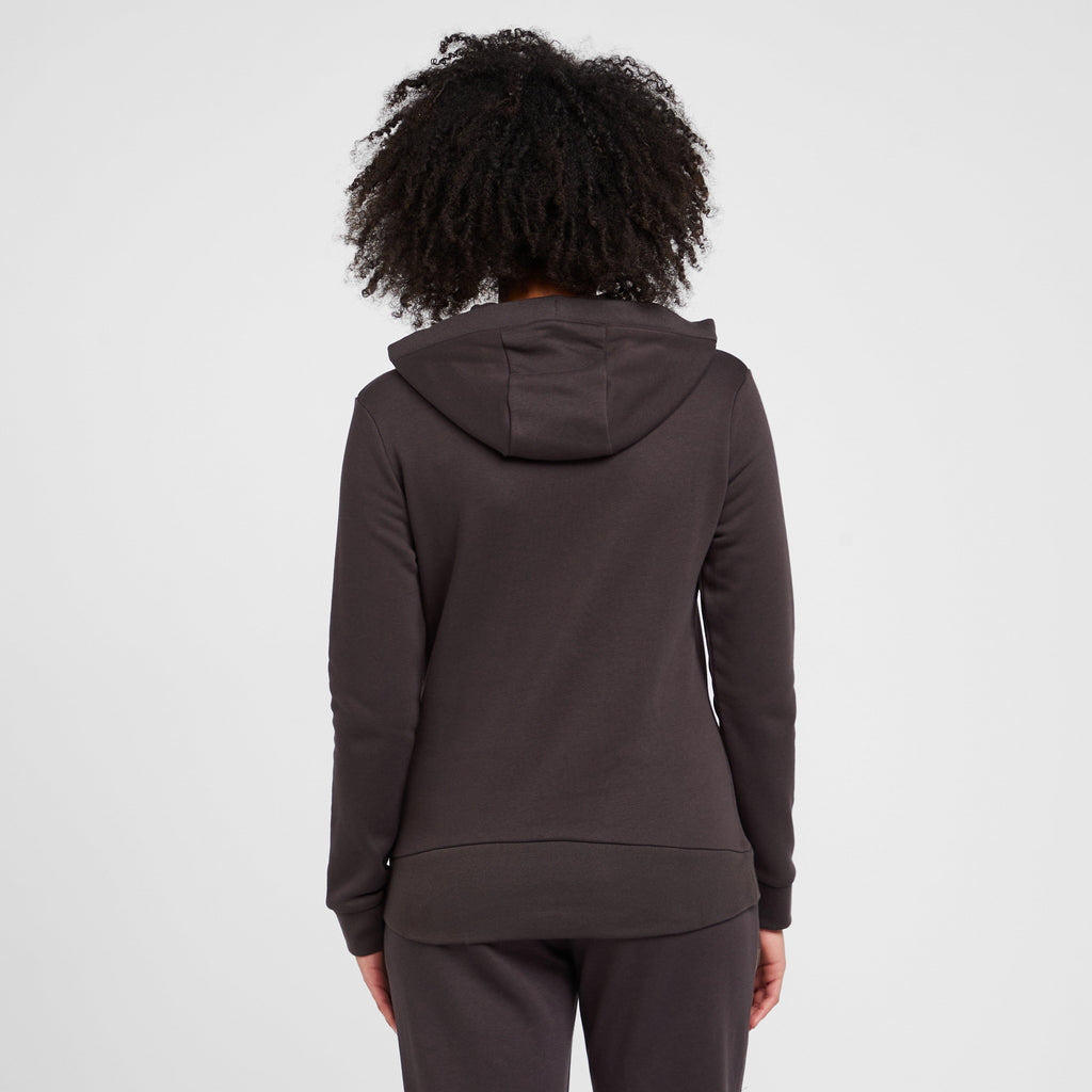 Womens Cross Over Hoodie Liquourice