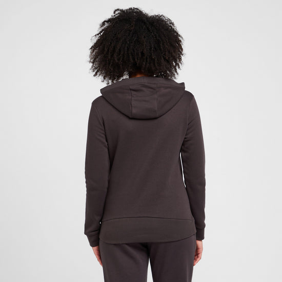 Womens Cross Over Hoodie Liquourice