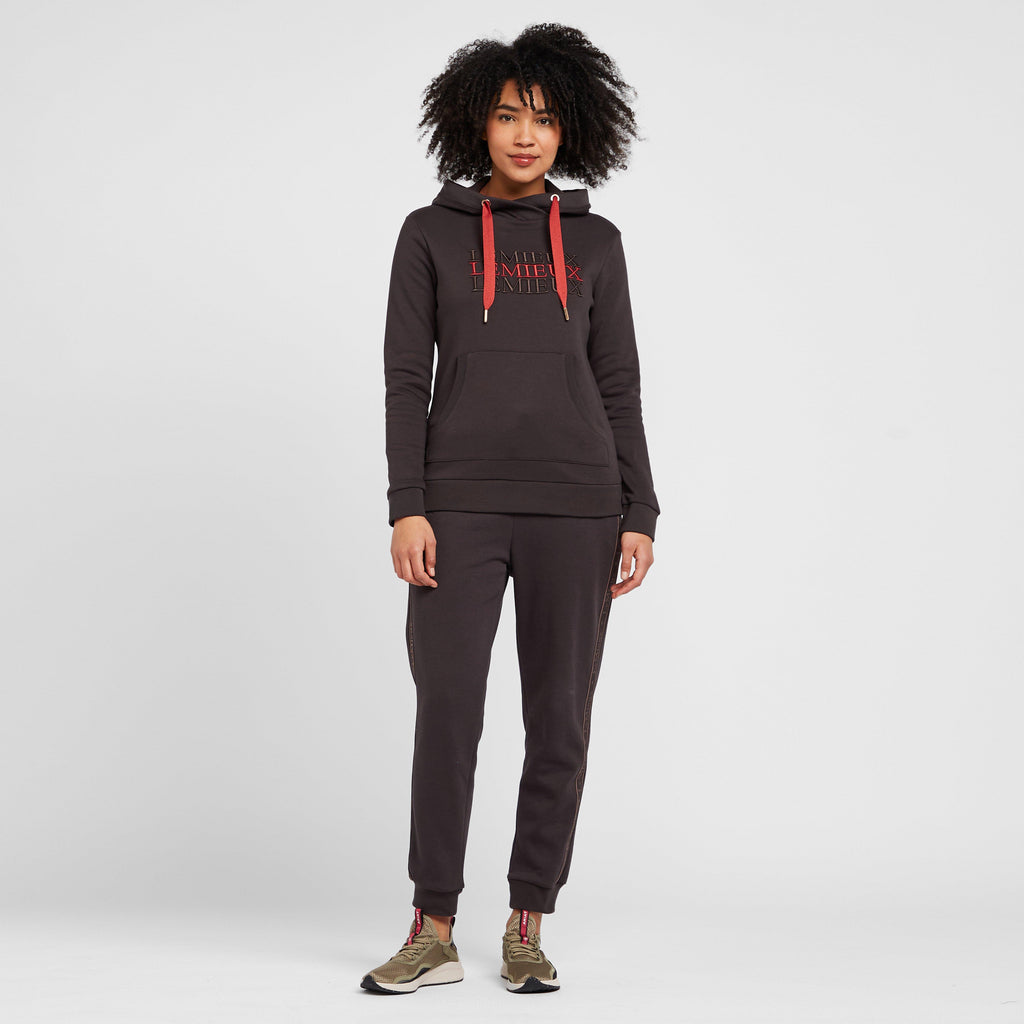 Womens Cross Over Hoodie Liquourice