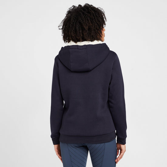 Womens Sherpa Fleece Lined Full Zip Hoody Navy
