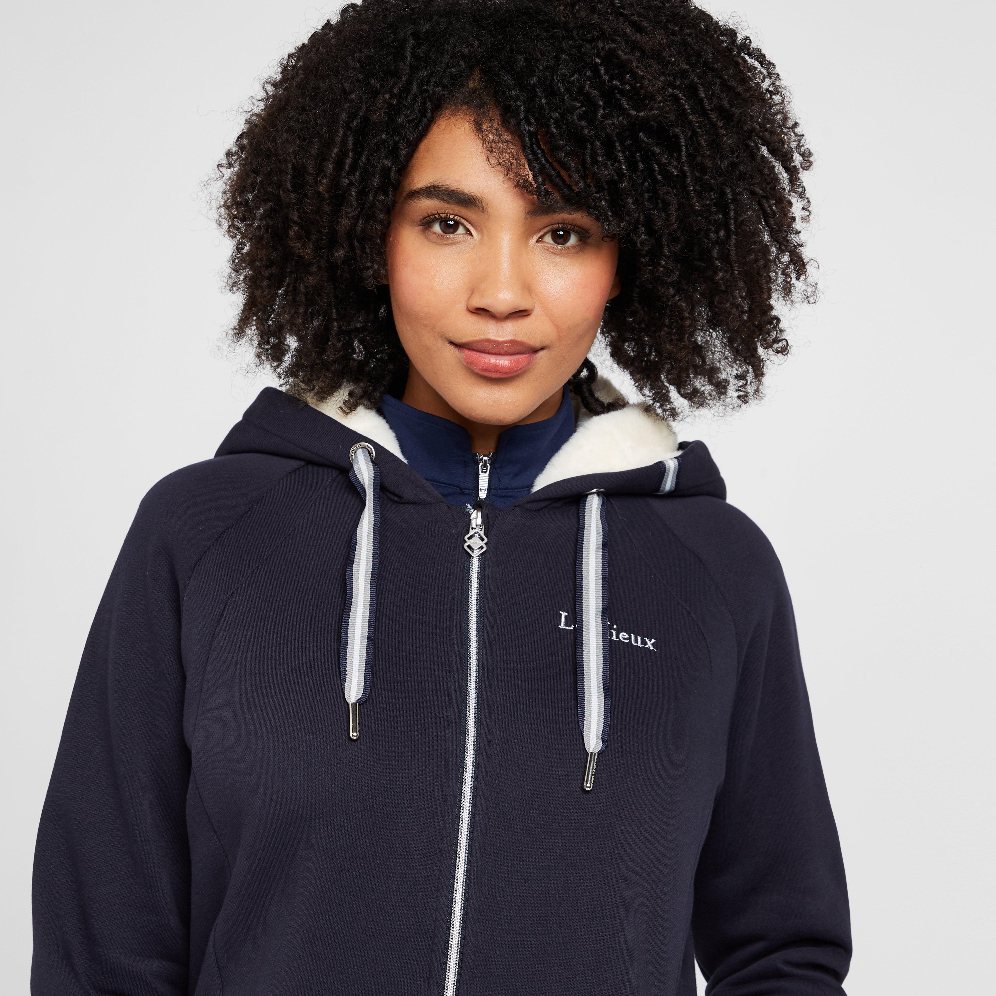 Womens Sherpa Fleece Lined Full Zip Hoody Navy