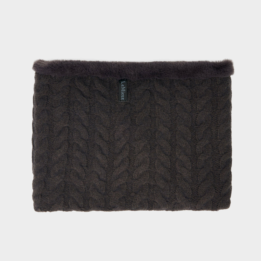 Cable Knit Snood Liquorice