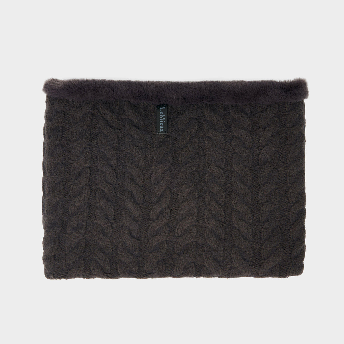 Cable Knit Snood Liquorice