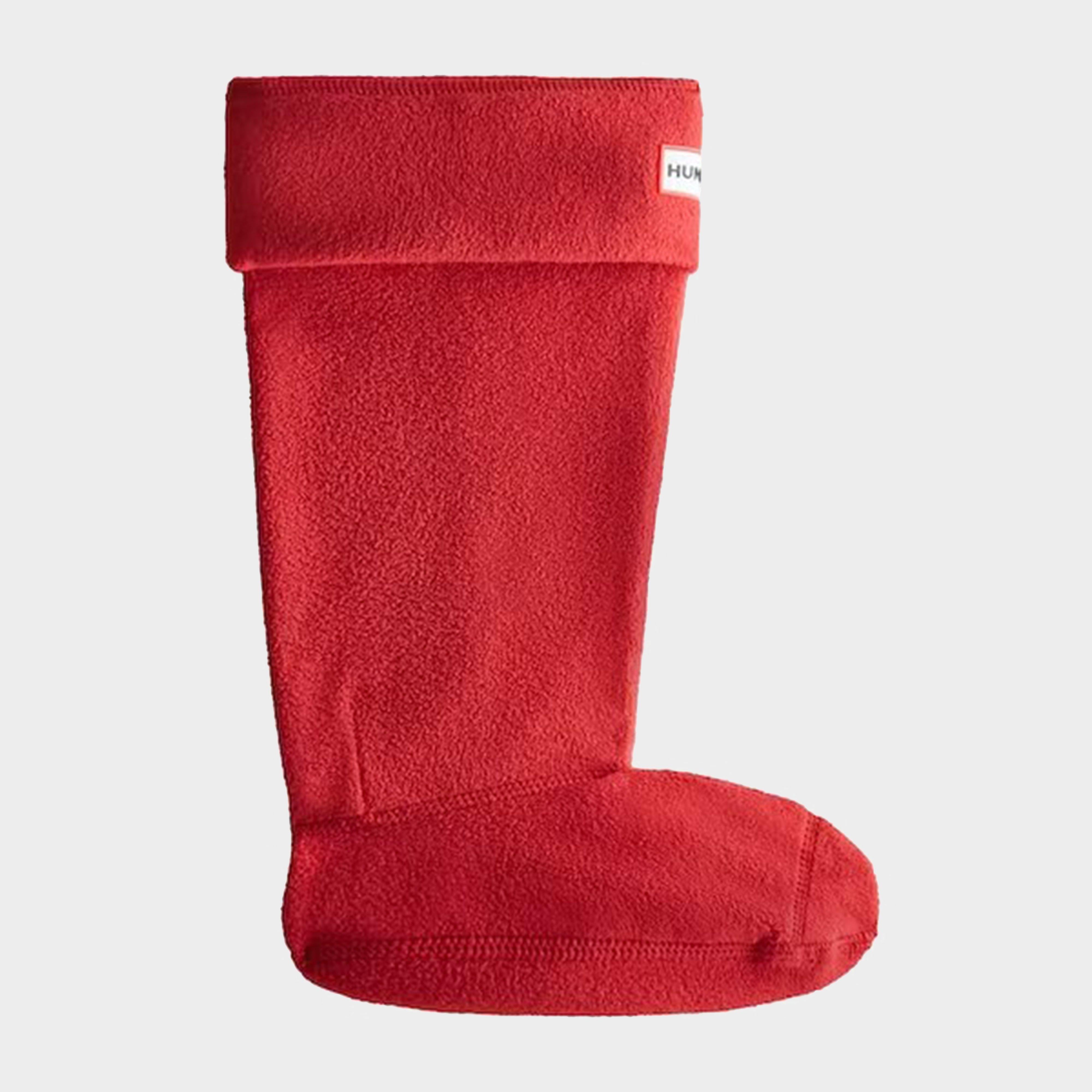 Recycled Fleece Tall Boot Socks Red