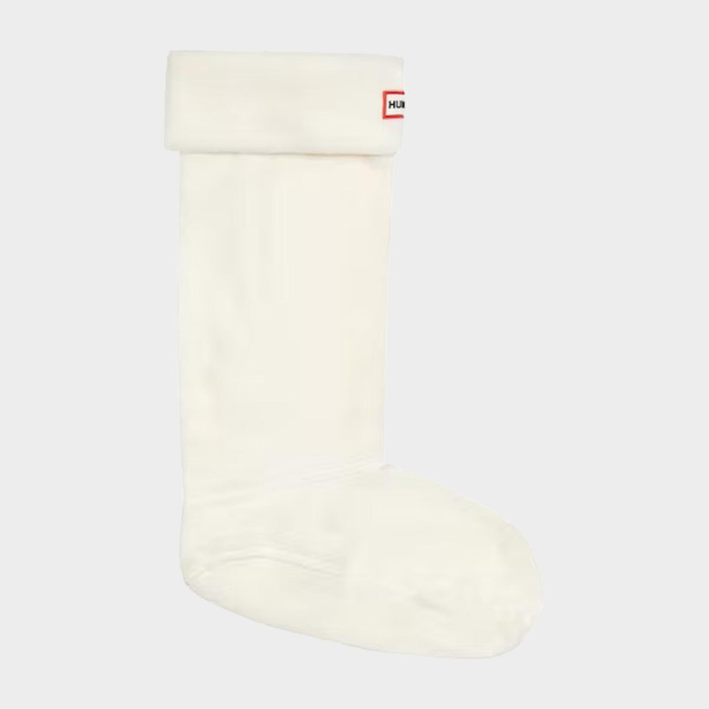 Recycled Fleece Tall Boot Socks White