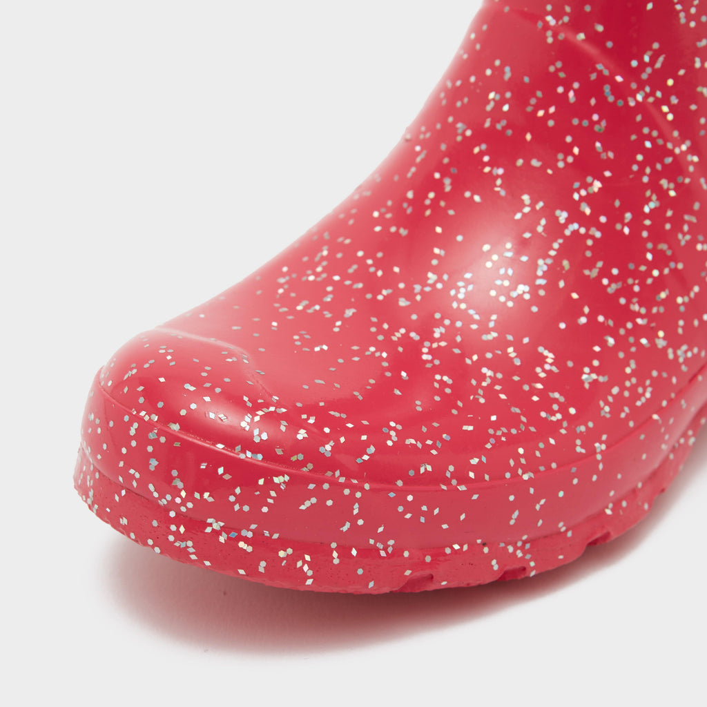 Kids Giant Glitter Wellington Boots Pink