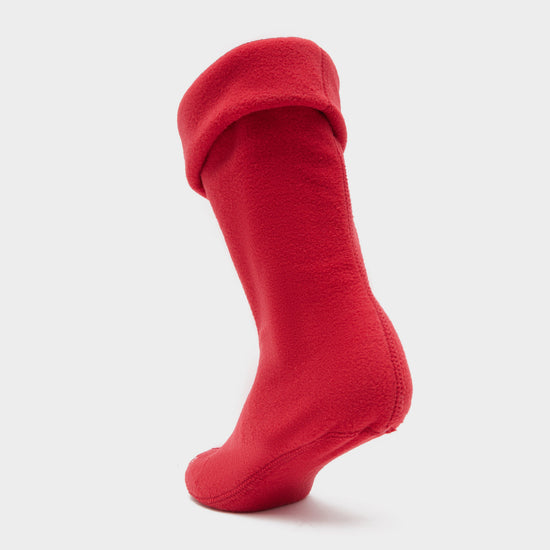 Kids Recycled Fleece Boot Socks Red