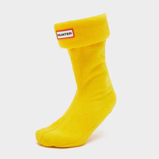 Kids Recycled Fleece Boot Socks Yellow