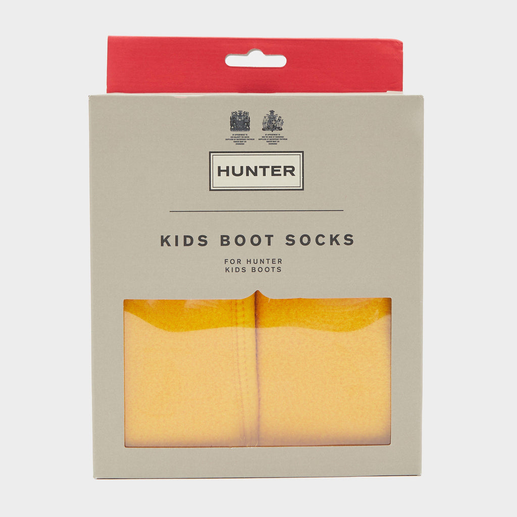 Kids Recycled Fleece Boot Socks Yellow