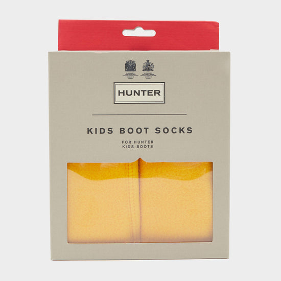 Kids Recycled Fleece Boot Socks Yellow