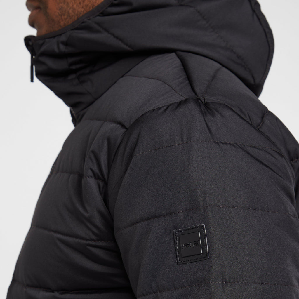 Mens Helfa Insulated Quilted Jacket Black
