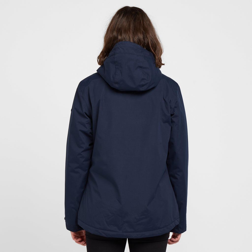 Womens Bria Fur Lined Waterproof Jacket Navy