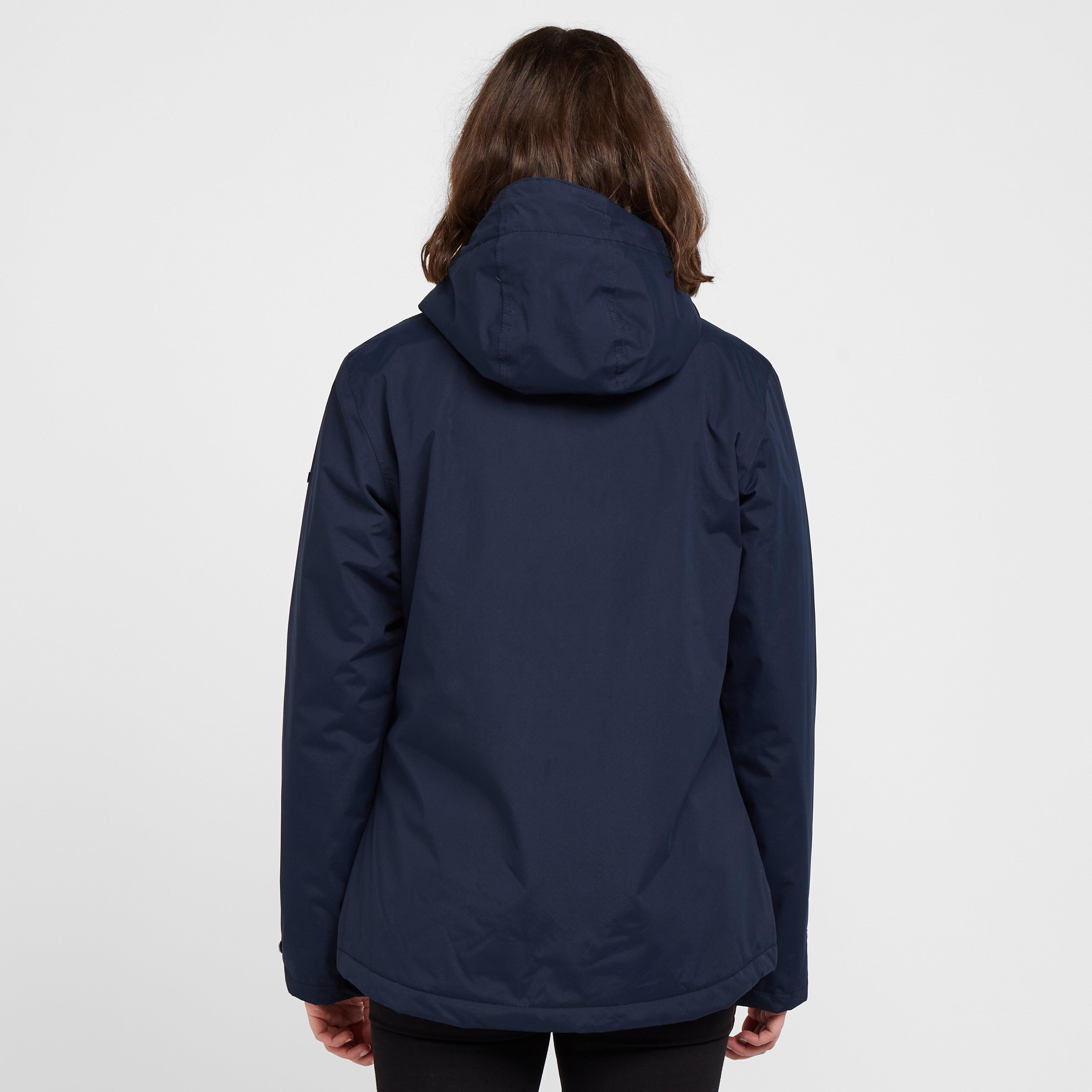 Womens Bria Fur Lined Waterproof Jacket Navy