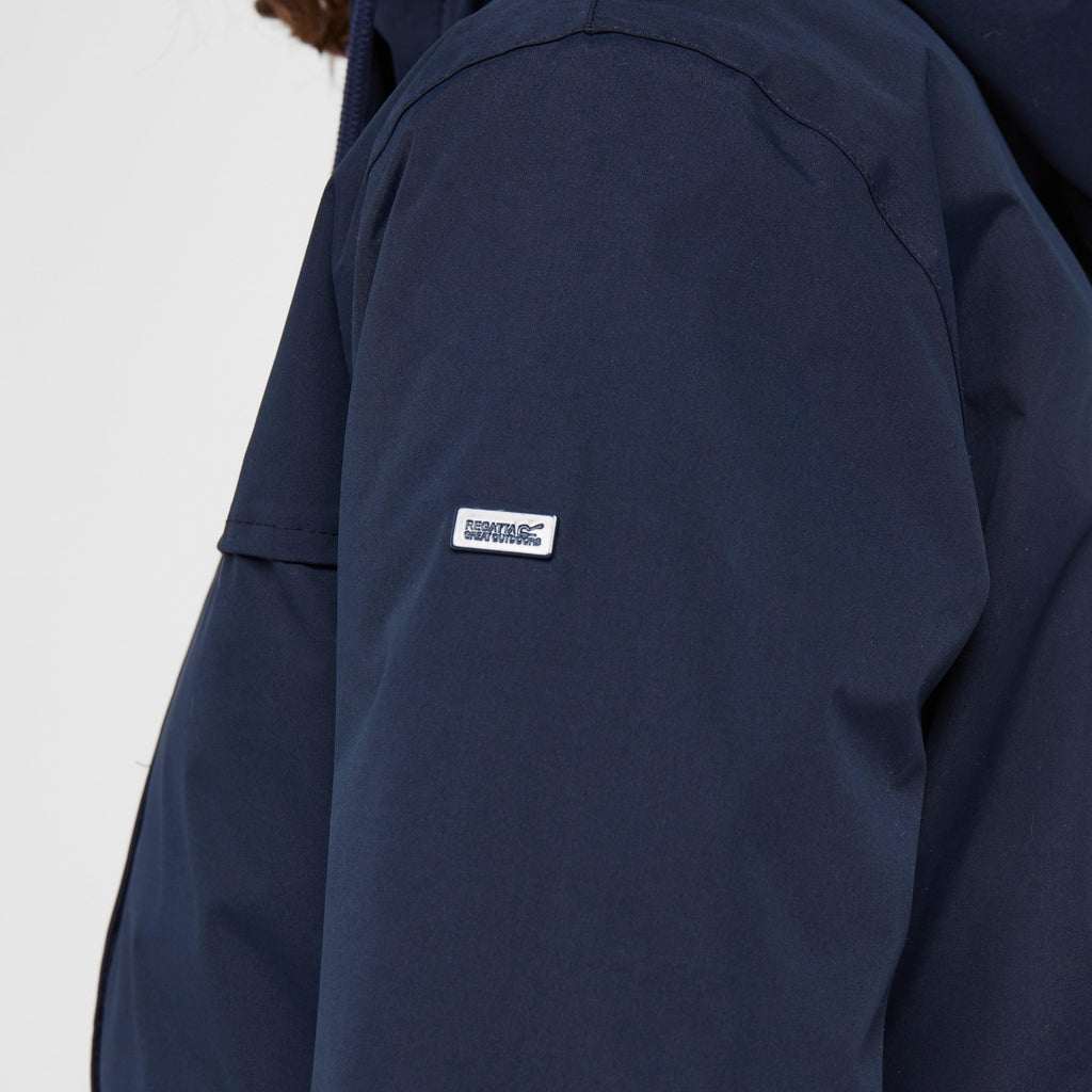 Womens Bria Fur Lined Waterproof Jacket Navy