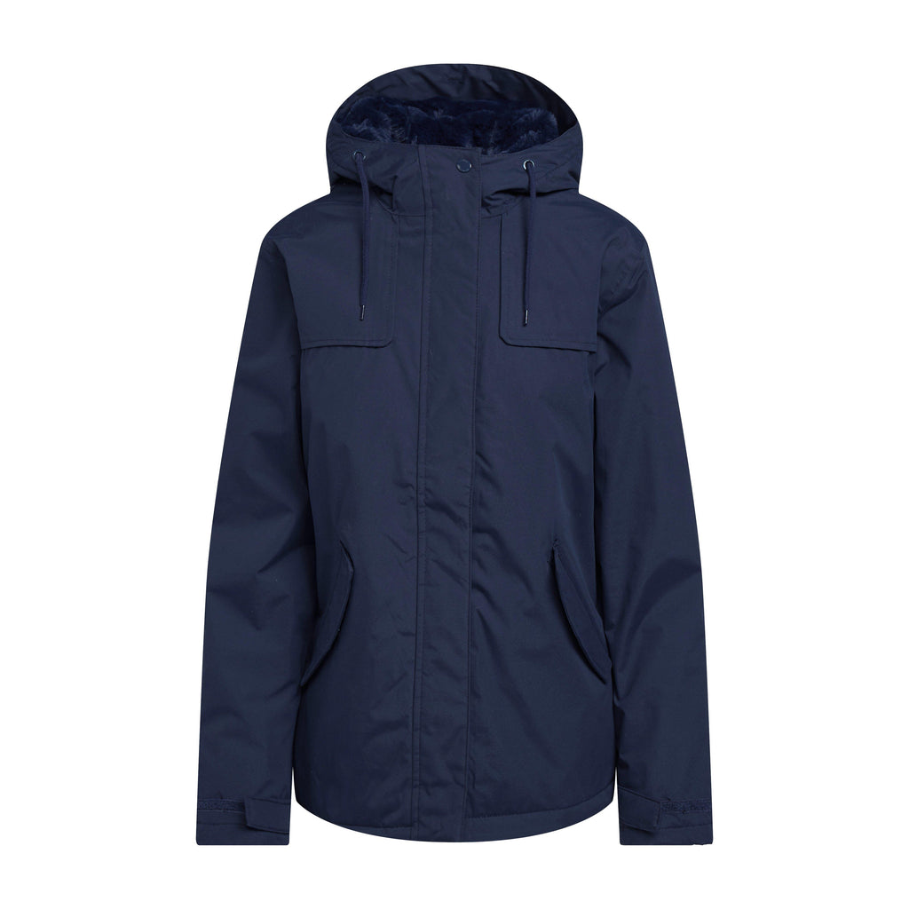 Womens Bria Fur Lined Waterproof Jacket Navy