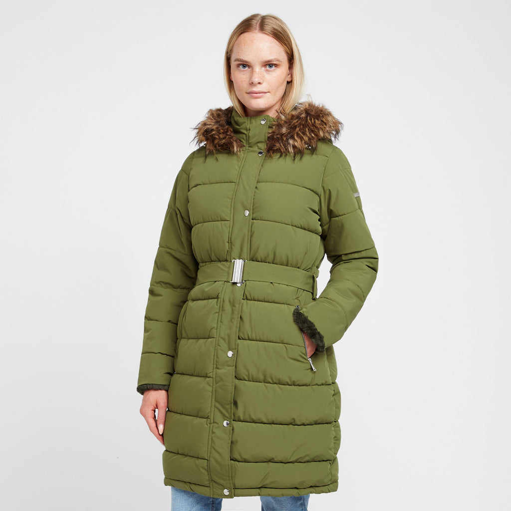 Womens Daleyza Thermal Parka Jacket Green