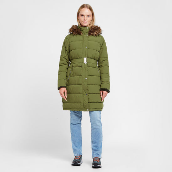 Womens Daleyza Thermal Parka Jacket Green