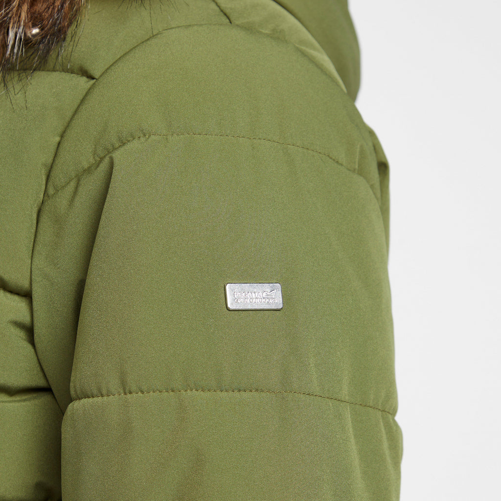 Womens Daleyza Thermal Parka Jacket Green