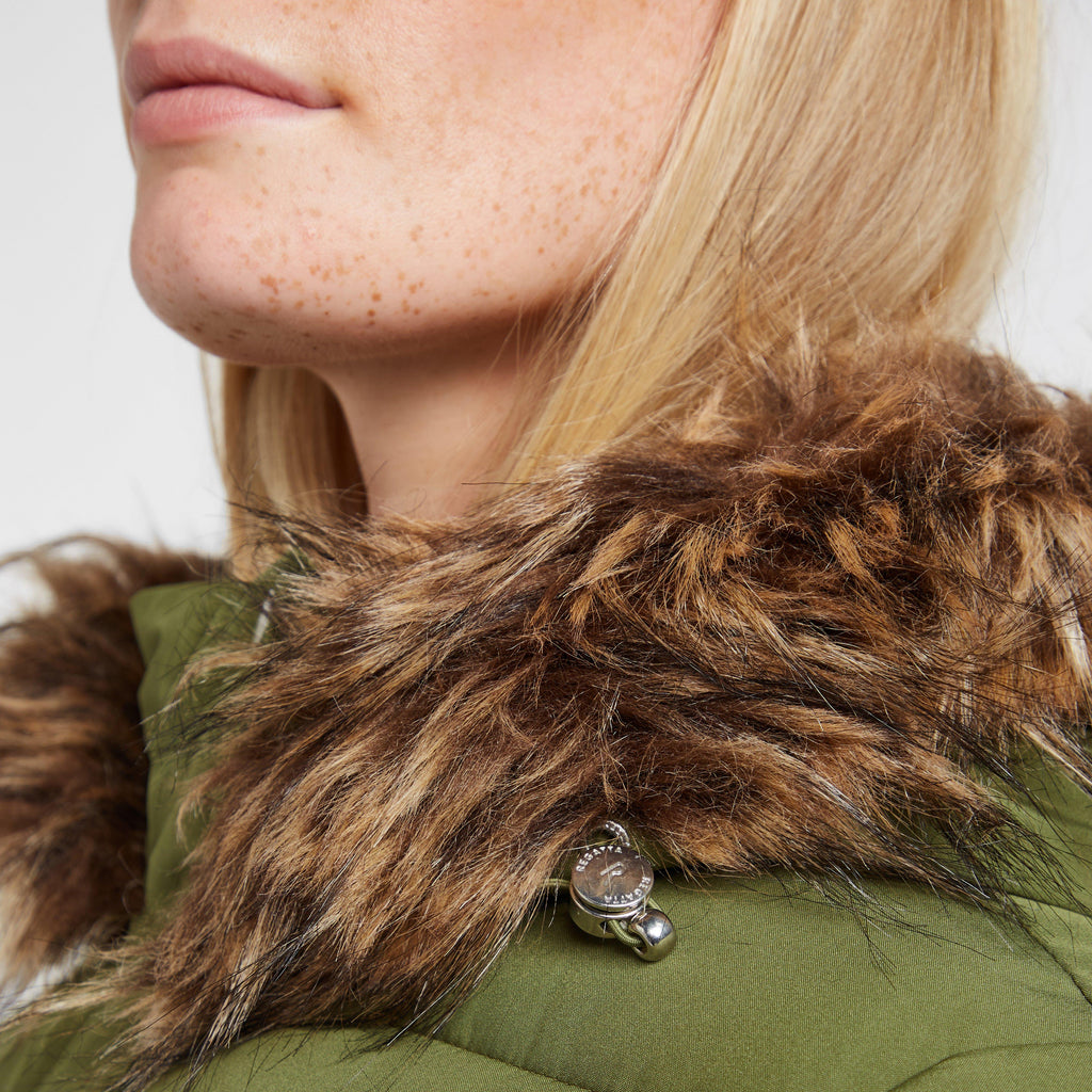 Womens Daleyza Thermal Parka Jacket Green