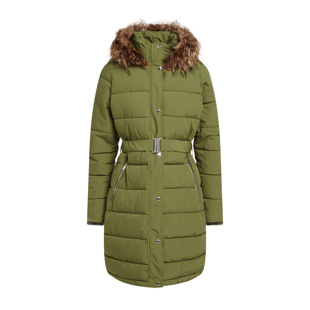 Womens Daleyza Thermal Parka Jacket Green