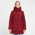 Womens Pamelina Hooded Parka Jacket Red