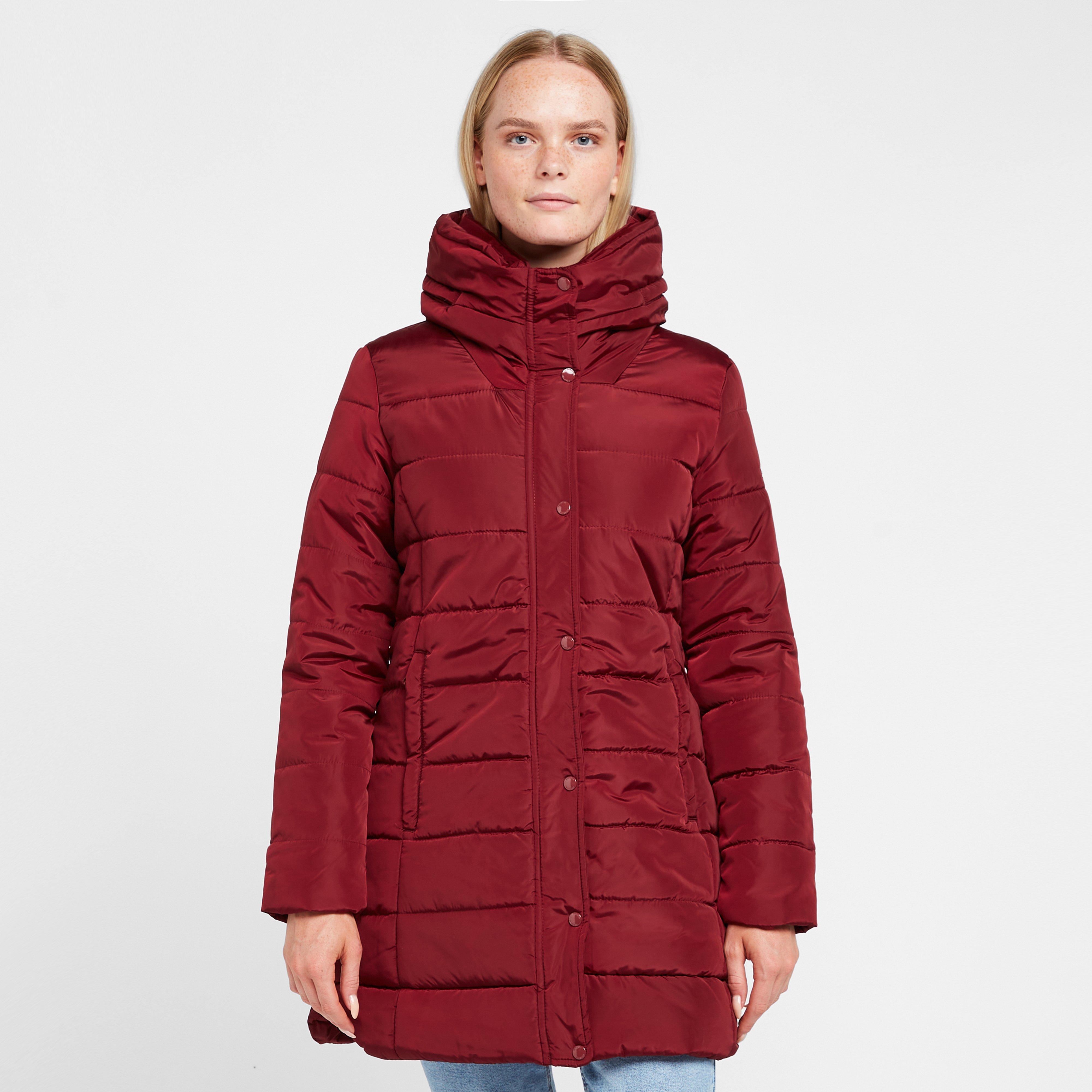 Womens Pamelina Hooded Parka Jacket Red